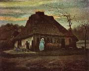 Vincent Van Gogh Cottage with Trees (nn04) oil painting